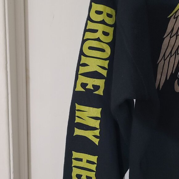 Luke Combs 2023 World Tour Hoodie Beer Never Broke My Heart Black Size Large - Picture 5 of 12